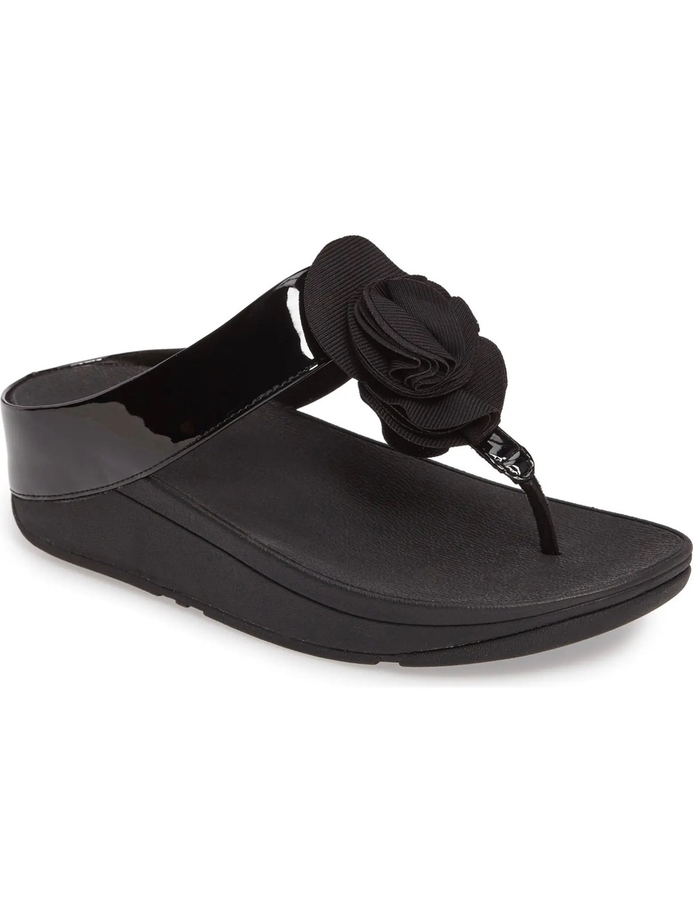 Fitflop Florrie Sandal - Sz 8 Black Patent Leather